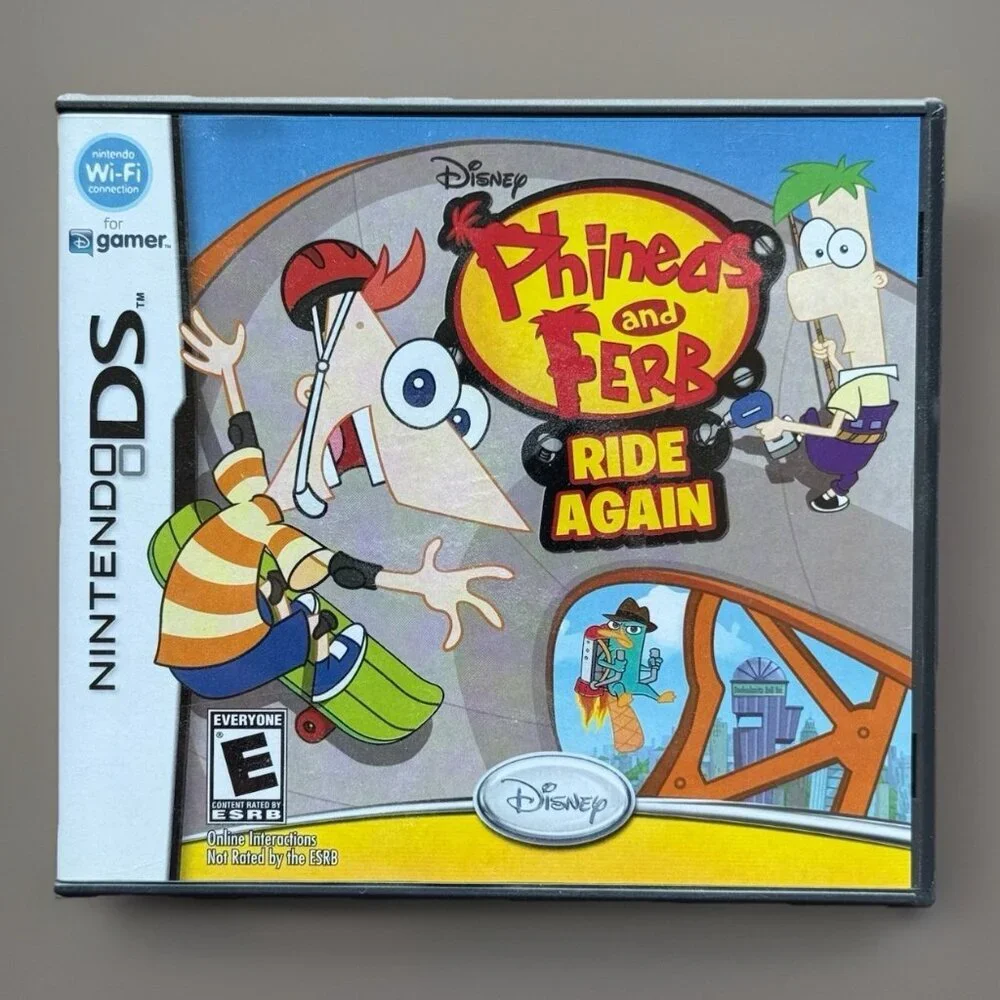 Nintendo DS Phineas and Ferb: Ride‎ Again - Complete in Box Working Tested
